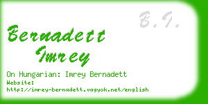 bernadett imrey business card